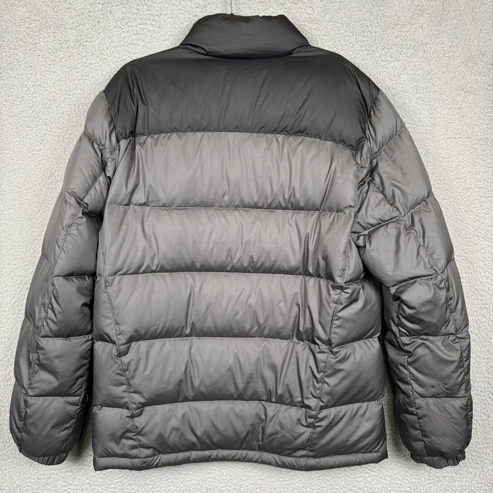 Eddie Bauer Coat Mens L Gray Puffer EB650 Down Fill Warm Winter Outdoor Everyday